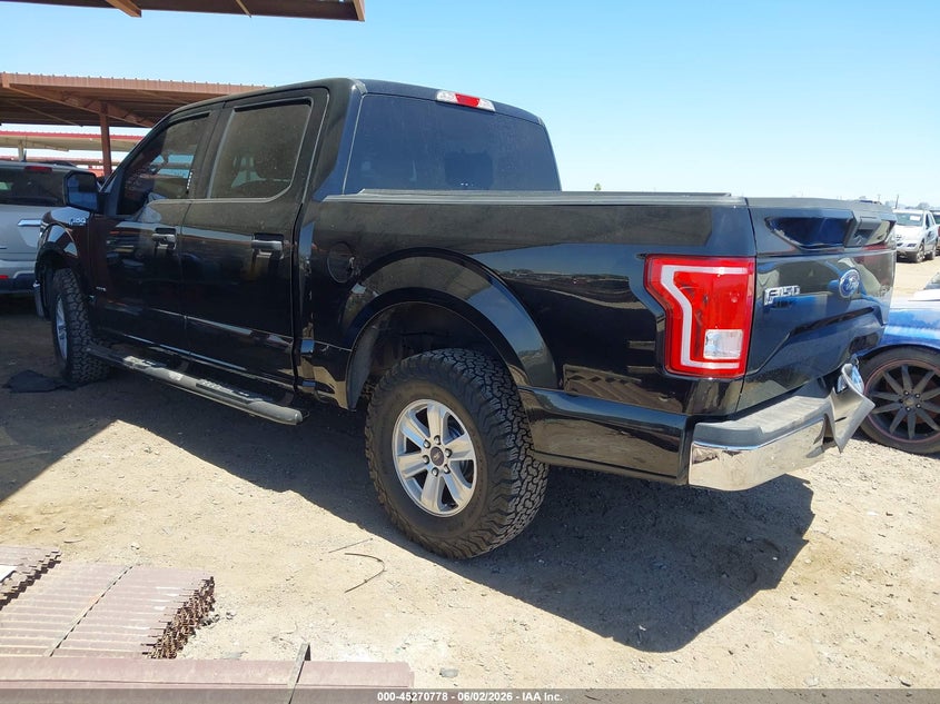 Vin: 1ftew1cg8gfa17283, lot: 45768602, ford f-150 xlt 20163