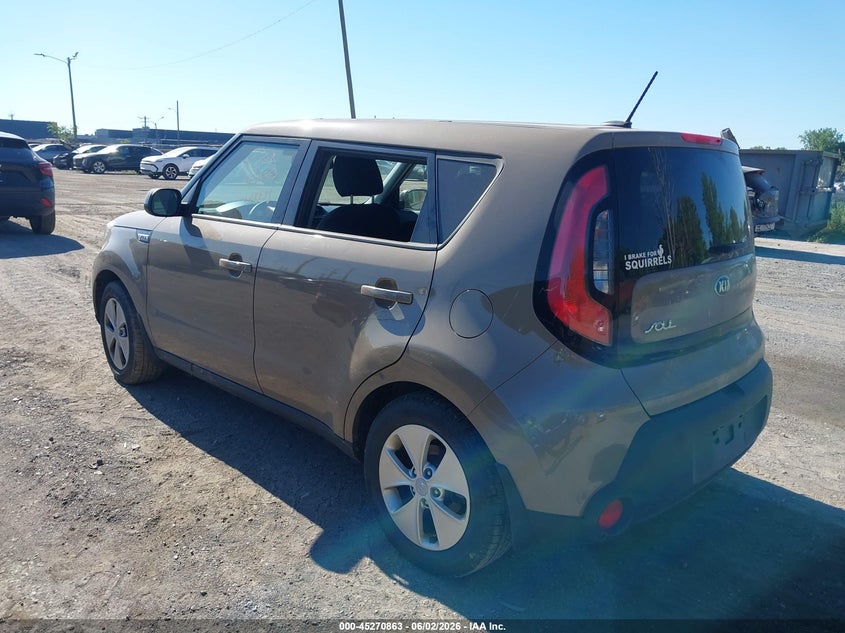 Vin: kndjn2a26f7126994, lot: 45768687, kia soul 20153