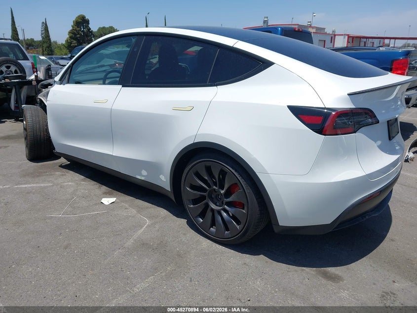 Vin: 7saygdefxpf889701, lot: 45768718, tesla model y performance dual motor all-wheel drive 20233