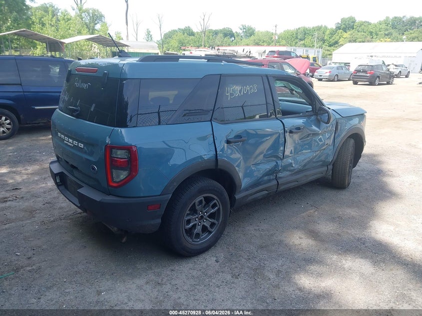 Vin: 3fmcr9b61nrd14350, lot: 45768752, ford bronco sport big bend 20224