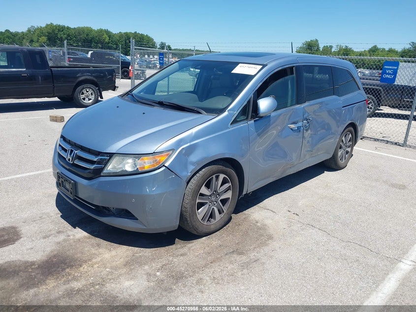 Vin: 5fnrl5h92eb006681, lot: 45768780, honda odyssey touring/touring elite 20142