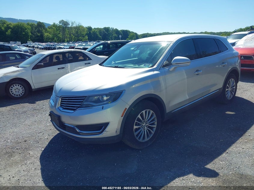 Vin: 2lmtj8kr3gbl60215, lot: 45769010, lincoln mkx select 20162