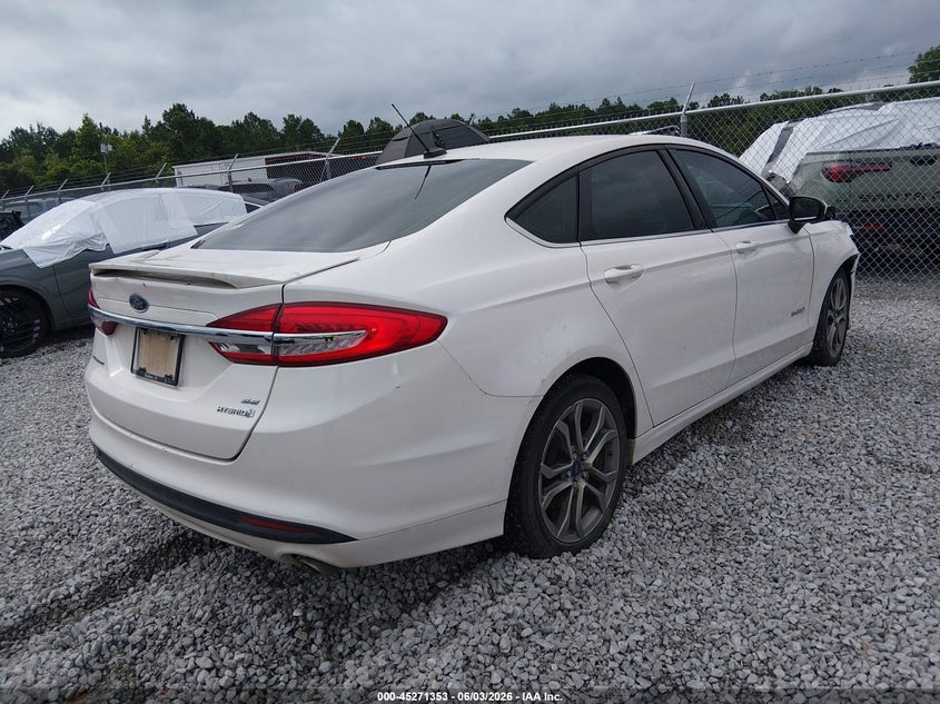 Vin: 3fa6p0lu7hr258487, lot: 45769179, ford fusion hybrid se 20174
