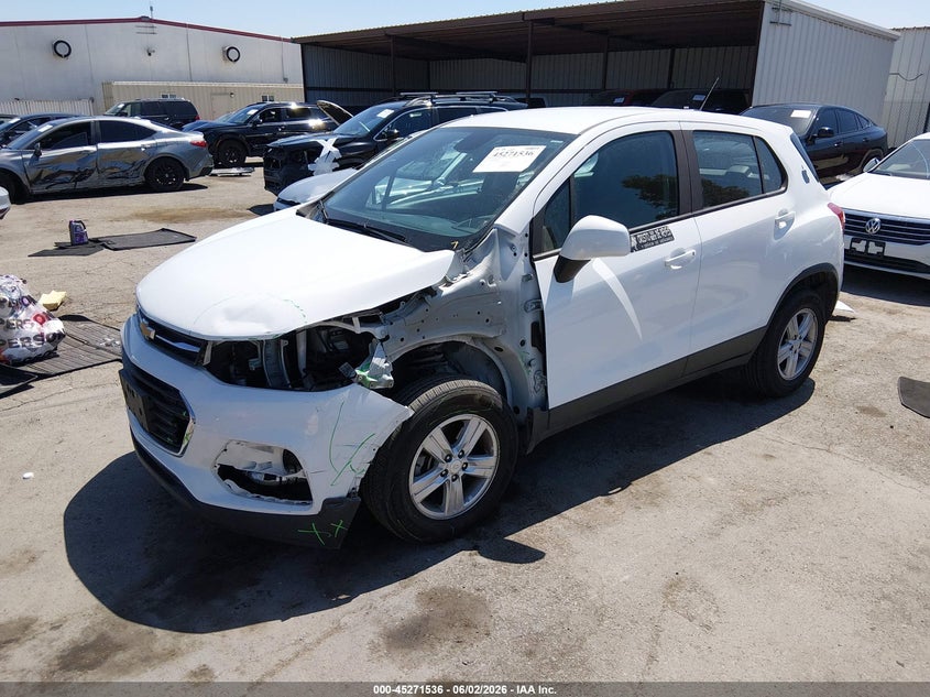 Vin: kl7cjnsm2mb368209, lot: 45769361, chevrolet trax awd ls 20212