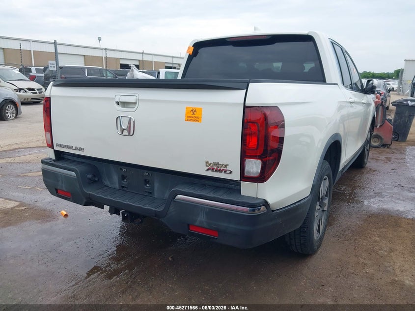 Vin: 5fpyk3f66hb006996, lot: 45769390, honda ridgeline rtl-t 20174