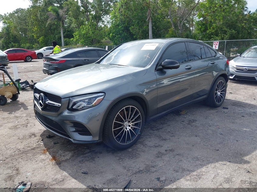 Vin: wdc0j6eb6jf478569, lot: 45769633, mercedes-benz amg glc 43 coupe 4matic 20182