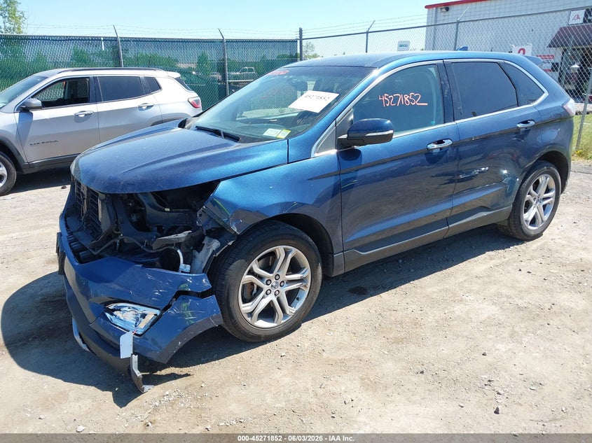 Vin: 2fmpk4k99hbb44258, lot: 45769676, ford edge titanium 20172