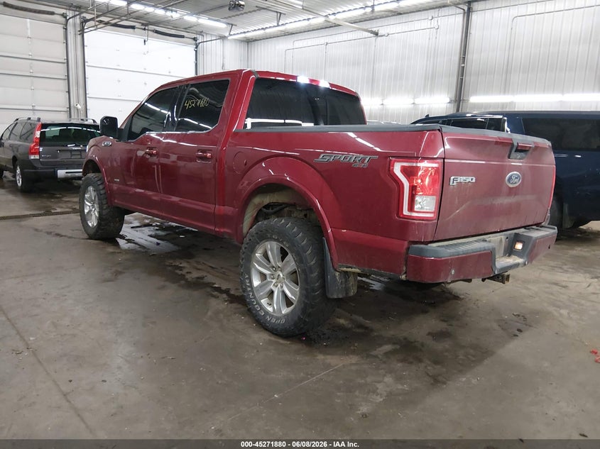 Vin: 1ftew1eg1fkf13514, lot: 45769704, ford f-150 xlt 20153