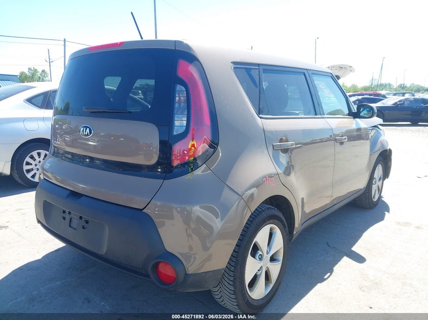 Vin: kndjn2a22f7143386, lot: 45769716, kia soul 20154