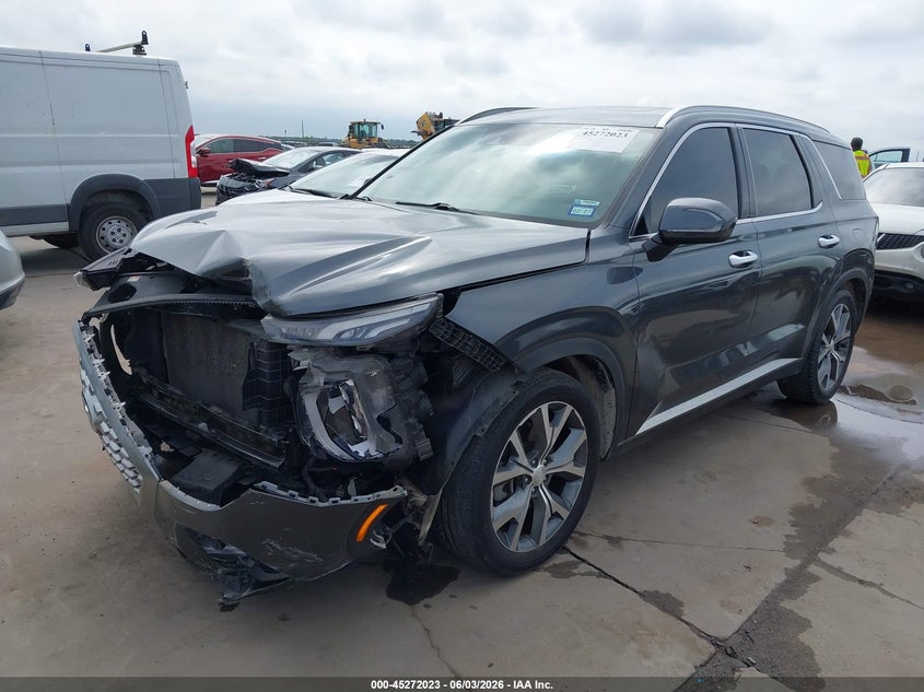 Vin: km8r4dhe9mu178583, lot: 45769848, hyundai palisade sel 20212