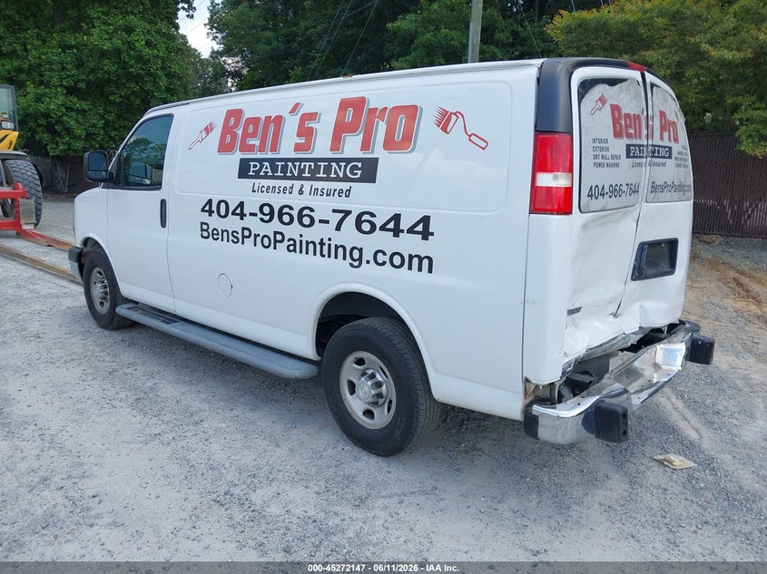 Vin: 1gcwgafgxj1906197, lot: 45769971, chevrolet express 2500 work van 20183