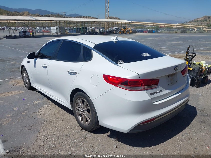 Vin: 5xxgt4l30gg028201, lot: 45770002, kia optima lx 20163