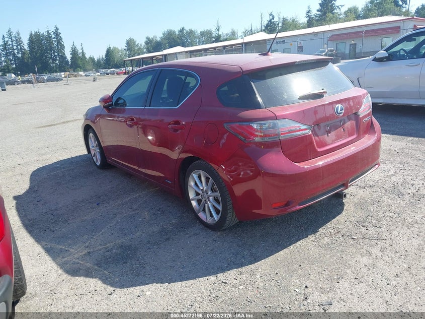 Vin: jthkd5bh7c2106157, lot: 45770020, lexus ct 200h premium 20123