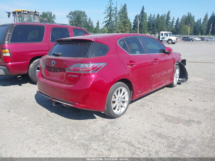 Vin: jthkd5bh7c2106157, lot: 45770020, lexus ct 200h premium 20124