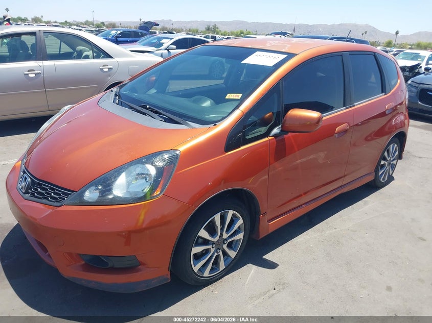 2012 Honda Fit 1.5 Sport orange Lot 111045272242 Vin JHMGE8H56CC012587