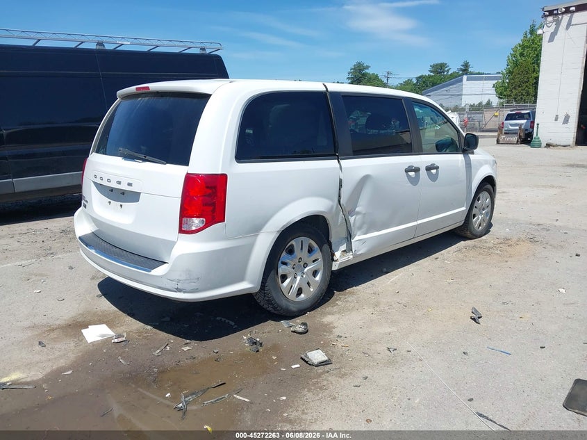 Vin: 2c4rdgbg0kr547616, lot: 45770087, dodge grand caravan se 20194