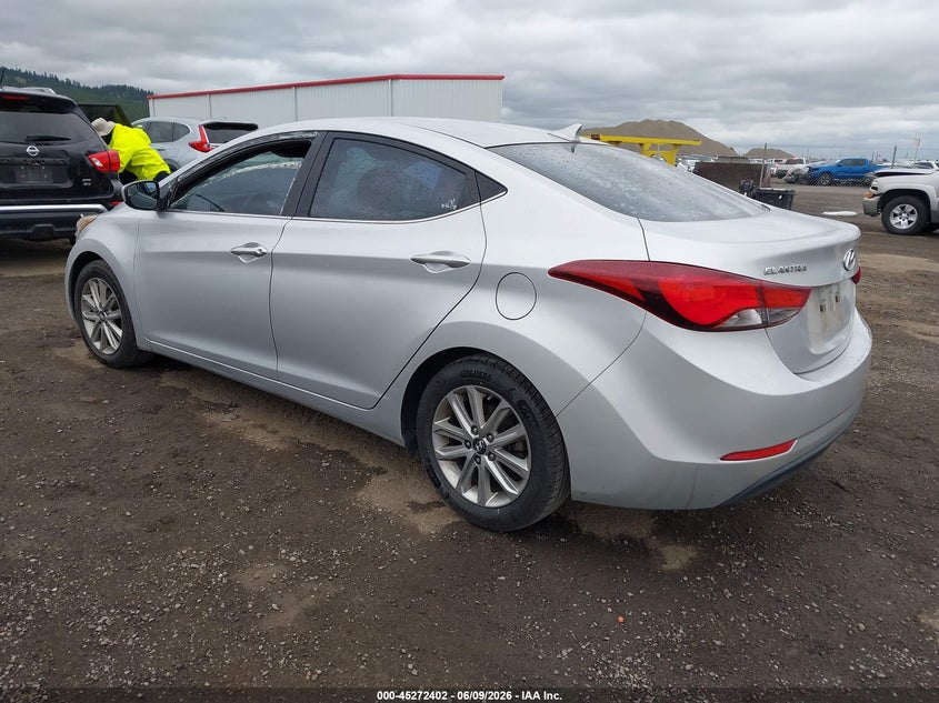 Vin: 5npdh4aexfh585113, lot: 45770226, hyundai elantra se 20153