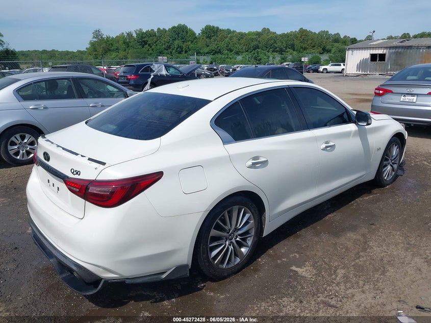 Vin: jn1ev7ar8jm440560, lot: 45770252, infiniti q50 3.0t luxe 20184