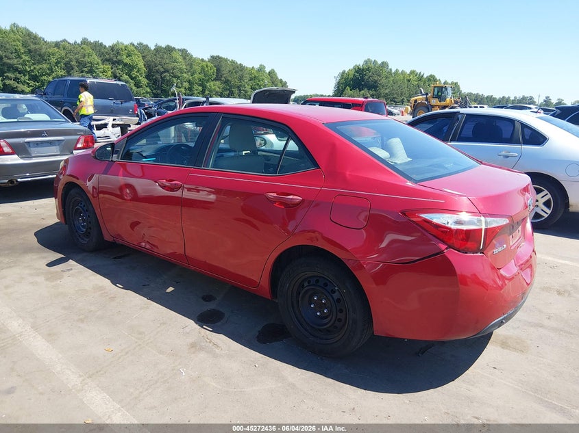Vin: 2t1burhe1gc637593, lot: 45770260, toyota corolla le 20163