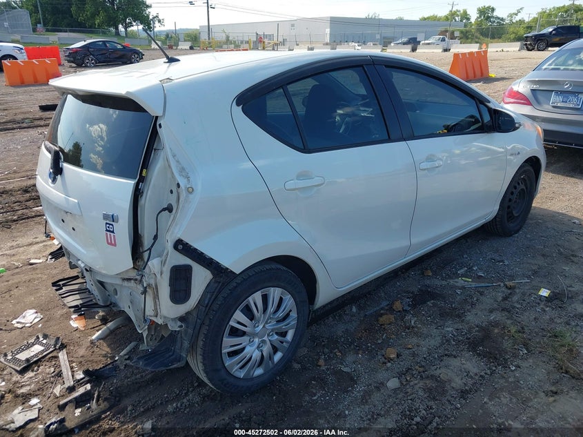 Vin: jtdkdtb31e1080304, lot: 45770326, toyota prius c one 20144