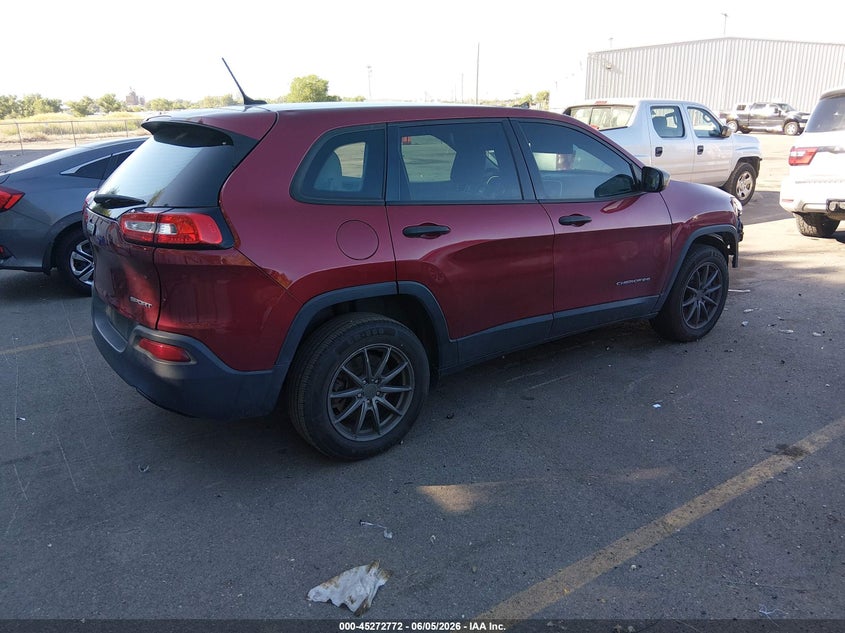 Vin: 1c4pjmab7gw110022, lot: 45770596, jeep cherokee sport 20164