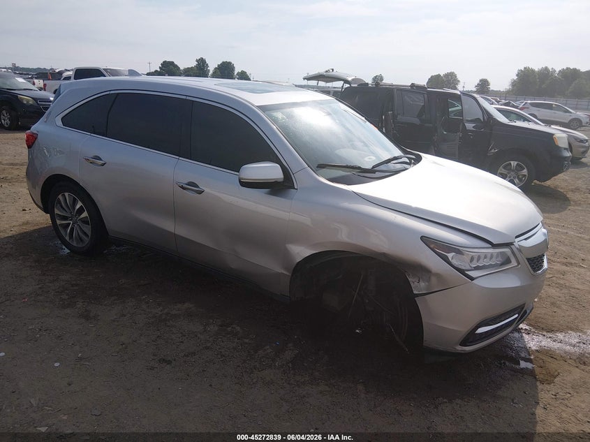 Vin: 5fryd4h40fb015533, lot: 45770663, acura mdx technology package 20151