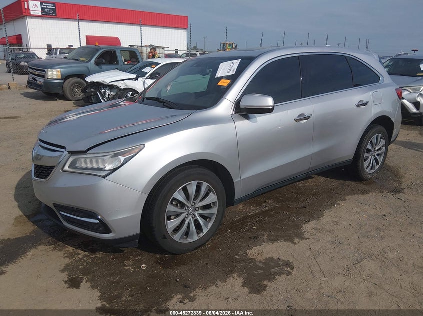 Vin: 5fryd4h40fb015533, lot: 45770663, acura mdx technology package 20152