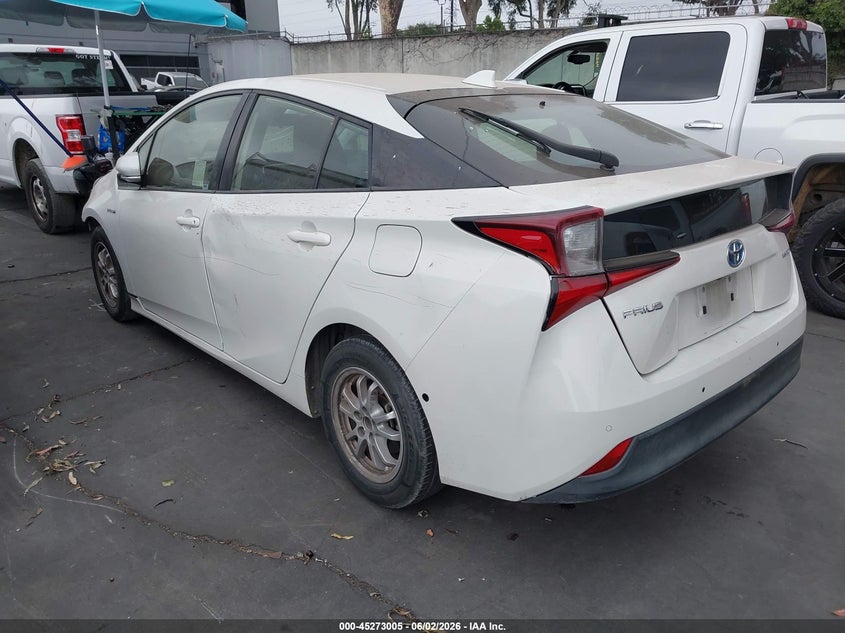 Vin: jtdkarfu9k3076922, lot: 45770829, toyota prius le 20193