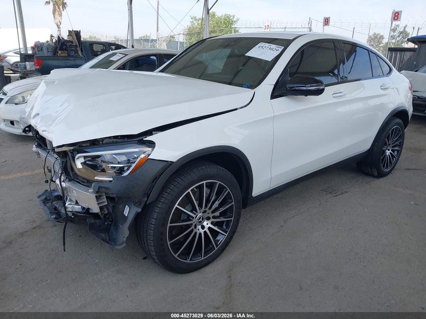Vin: w1n0j8eb5pg156034, lot: 45770853, mercedes-benz glc 300 4matic coupe 20232