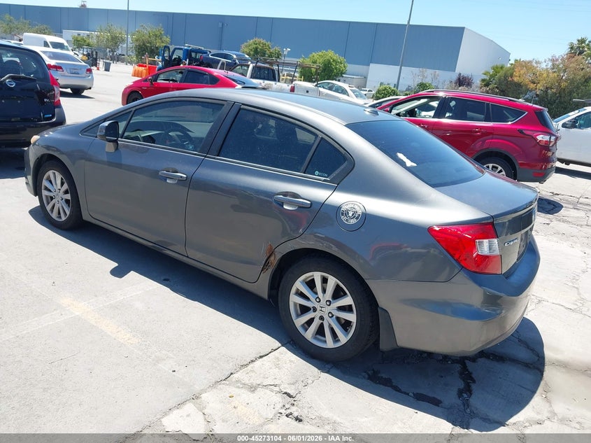 2012 Honda Civic 1.8 Ex grey Lot 111045273104 Vin 2HGFB2F82CH540884