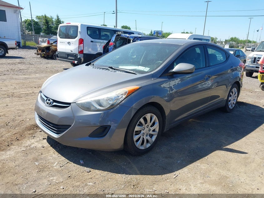2012 Hyundai Elantra 1.8 Gls grey Lot 111045273268 Vin 5NPDH4AE9CH067084