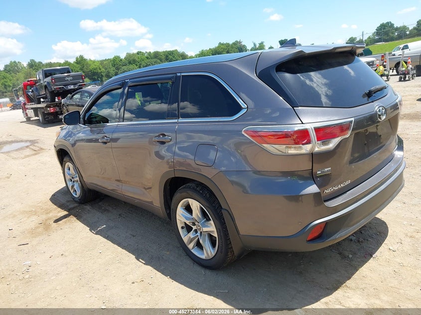 Vin: 5tddkrfhxgs268753, lot: 45771208, toyota highlander limited v6 20163