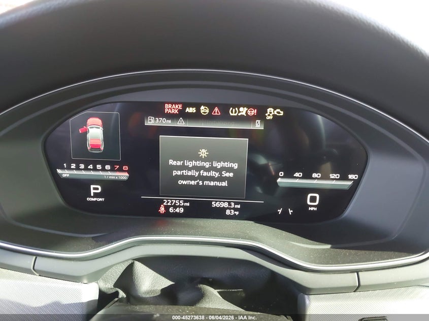 2023 Audi A5 Sportback Premium Plus 45 Tfsi S Line Quattro S Tronic VIN: WAUFACF54PA036092 Lot: 45273638