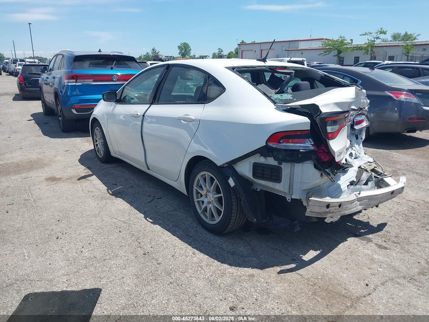 Vin: 1c3cdfbb1gd515499, lot: 45771467, dodge dart sxt 20163