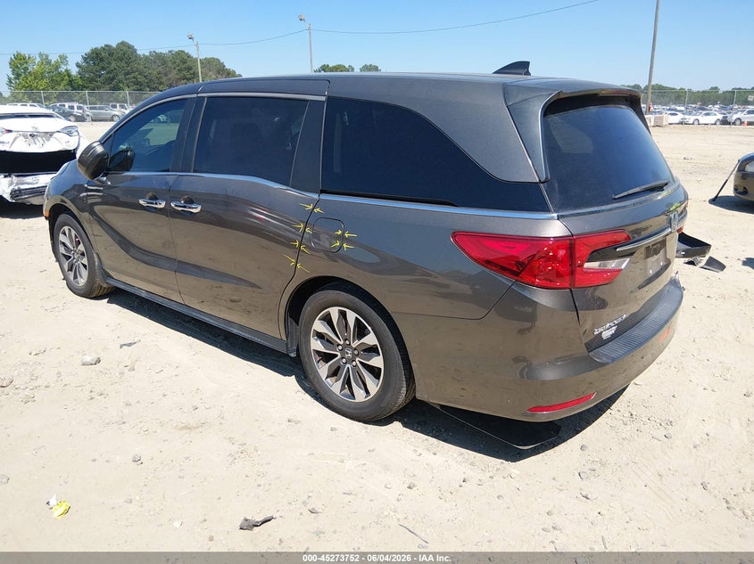 Vin: 5fnrl6h70mb042677, lot: 45771576, honda odyssey ex-l 20213