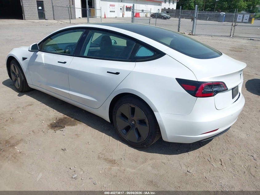 2021 Tesla Model 3 Long Range white Lot 111045273817 Vin 5YJ3E1EB1MF044076
