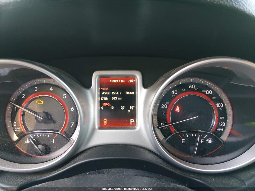2015 Dodge Journey Sxt VIN: 3C4PDCBG0FT569568 Lot: 45273999