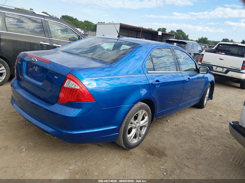 Vin: 3fahp0ha6cr120603, lot: 45771859, ford fusion se 20124