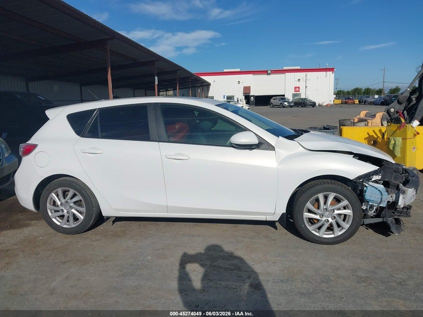 2012 Mazda 3 2.0 I Grand Touring white Lot 111045274049 Vin JM1BL1M8XC1545479