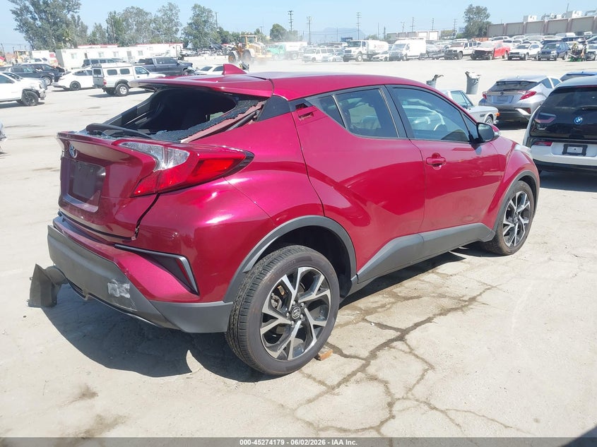 Vin: nmtkhmbx6jr034170, lot: 45772003, toyota c-hr xle 20184