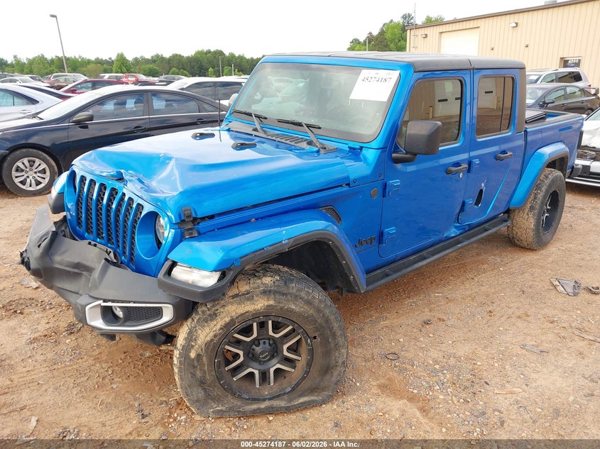 Vin: 1c6hjtag7pl565276, lot: 45772011, jeep gladiator sport s 4x4 20232