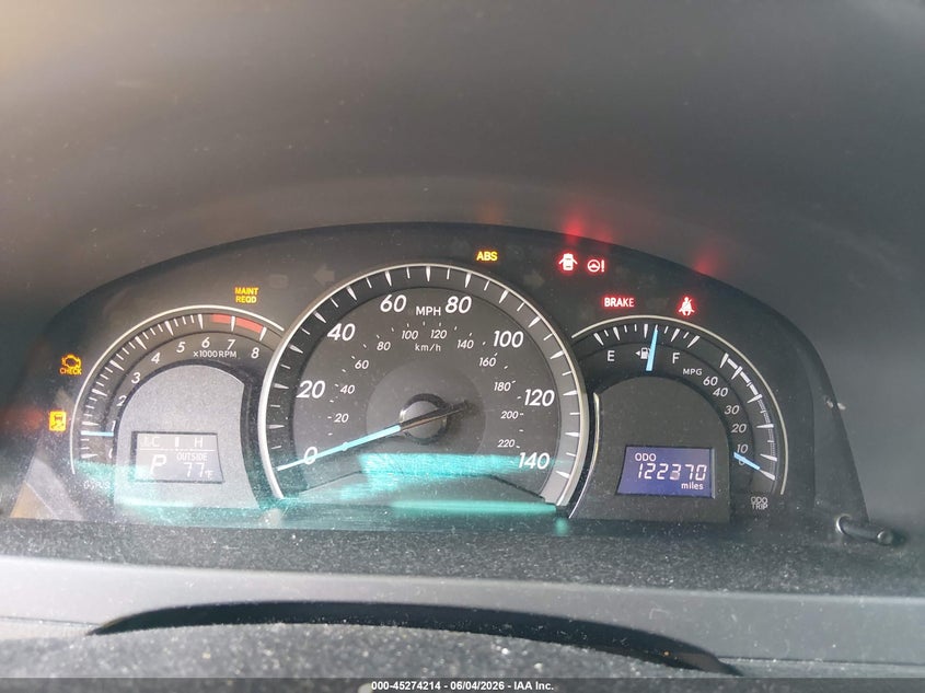 2012 TOYOTA CAMRY SEDAN 2.5L I-4 DOHC, VVT, 178HP