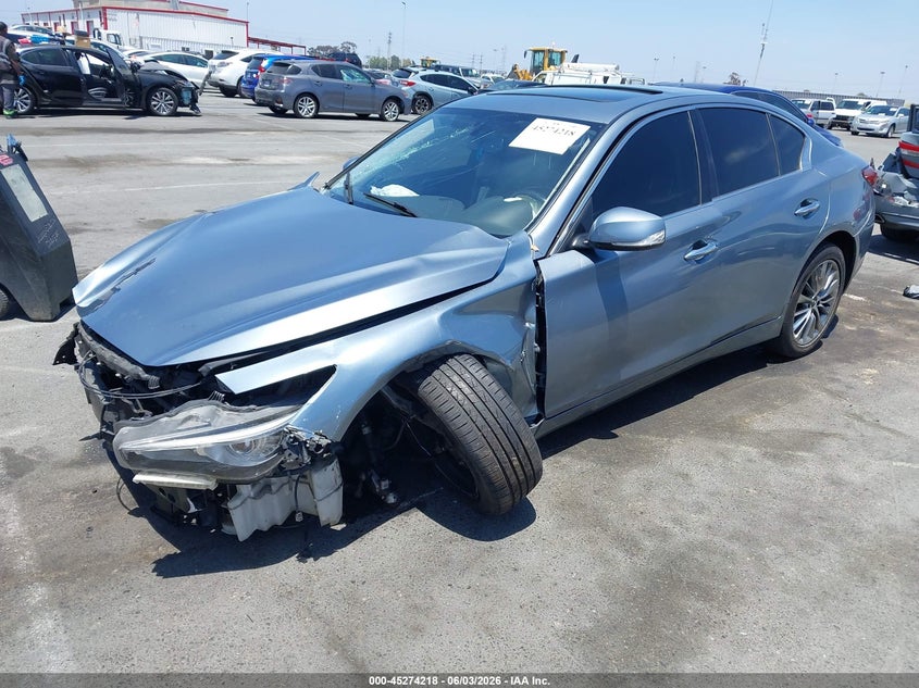 Vin: jn1ev7apxjm366556, lot: 45772043, infiniti q50 3.0t luxe 20182