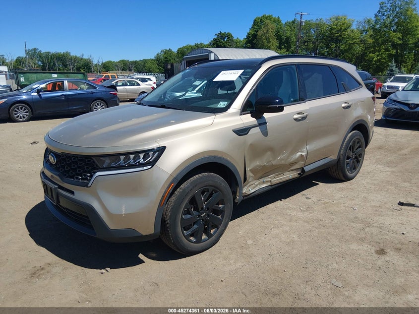 Vin: 5xyrldlc2mg005731, lot: 45772185, kia sorento s 20212
