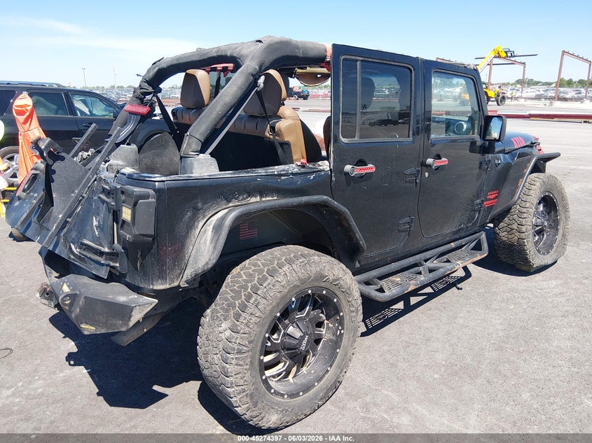 Vin: 1c4hjweg5dl528100, lot: 45772221, jeep wrangler unlimited sahara 20134
