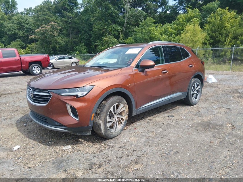 Vin: lrbfznr44md134025, lot: 45772235, buick envision fwd essence 20212