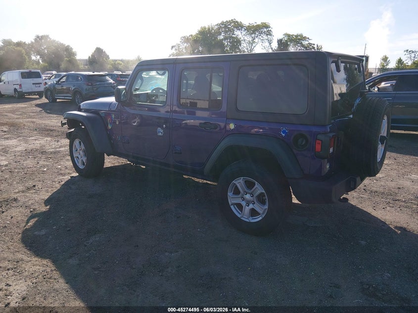 Vin: 1c4hjxdg4pw576956, lot: 45772319, jeep wrangler 4-door sport s 4x4 20233