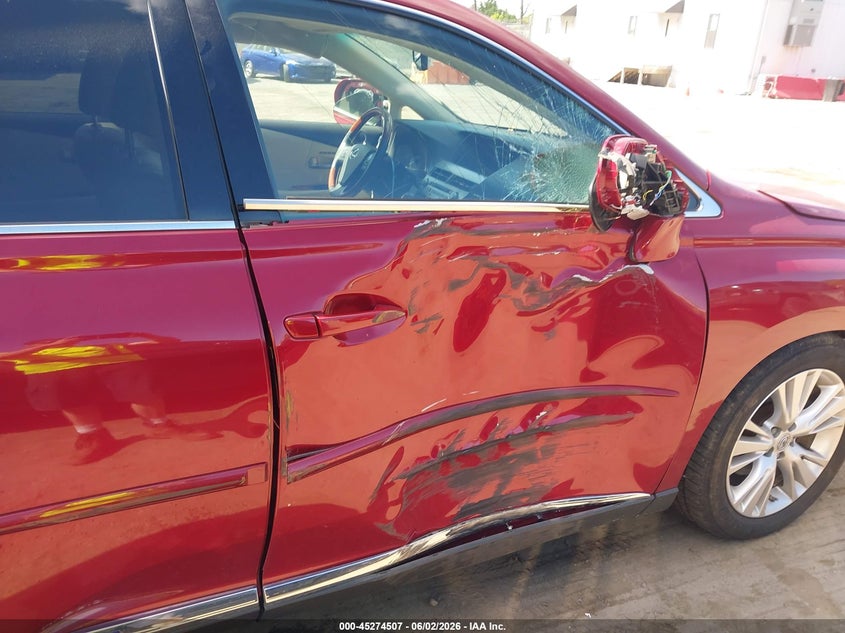 2012 Lexus Rx 3.5 Rx 450H red Lot 111045274507 Vin JTJBC1BA5C2050362