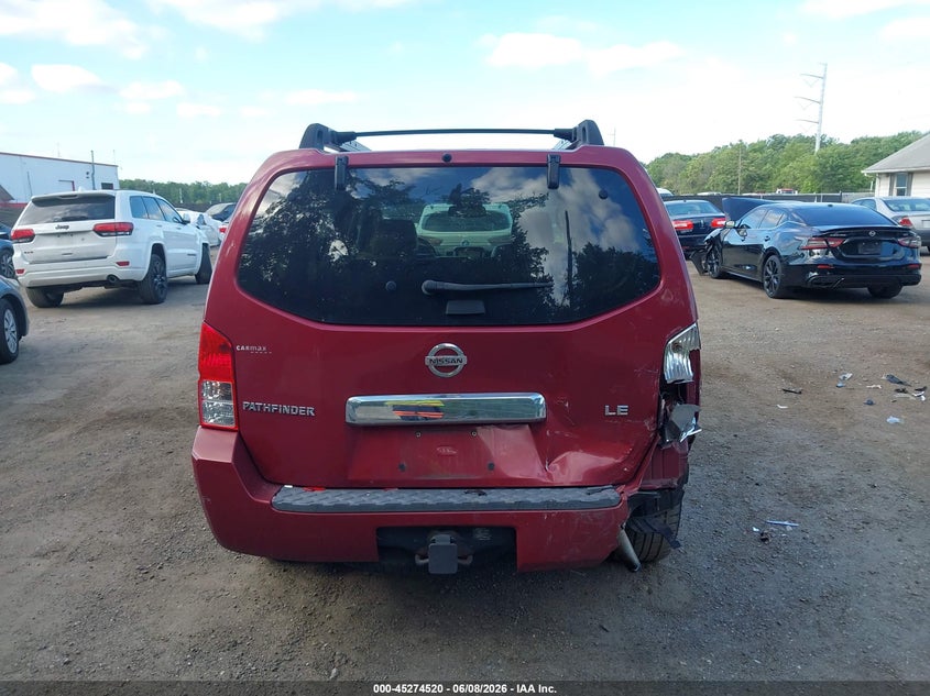 2006 Nissan Pathfinder Le VIN: 5N1AR18W16C642688 Lot: 45274520