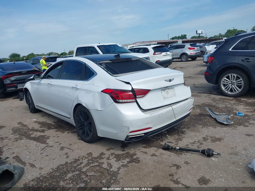 Vin: kmhgn4je9ju253132, lot: 45772411, genesis g80 3.8 20183
